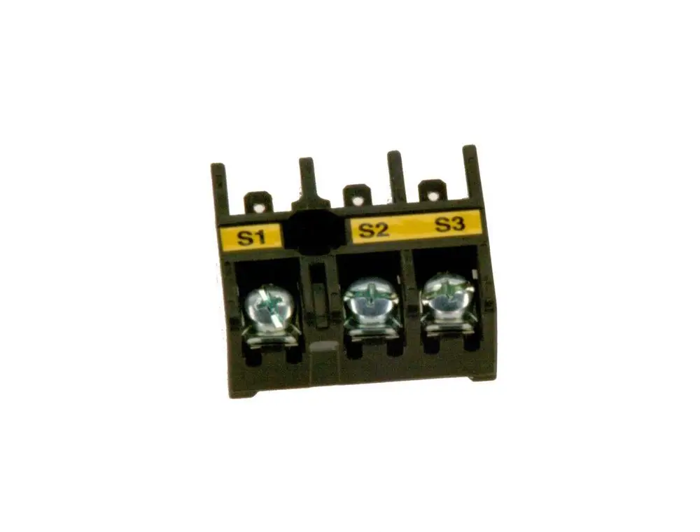 Bosch Anschlussklemme mit drei Schraubanschlüssen, gekennzeichnet als S1, S2 und S3, zur elektrischen Verbindung in Steuerungen oder Geräten.